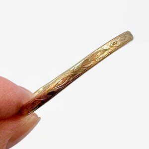 Victorian Bracelet, Gold Filled, Etched, Baby, Small Wrist, Doll, Flowers, 14KT